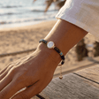 Indigo Bead Pearl Bracelet