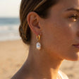 Baroque Pearl Hoops