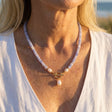 Lavender Bead Pearl Necklace