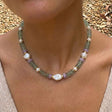 Green Jade Pearl Necklace