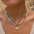Pastel Bead Heart Necklace